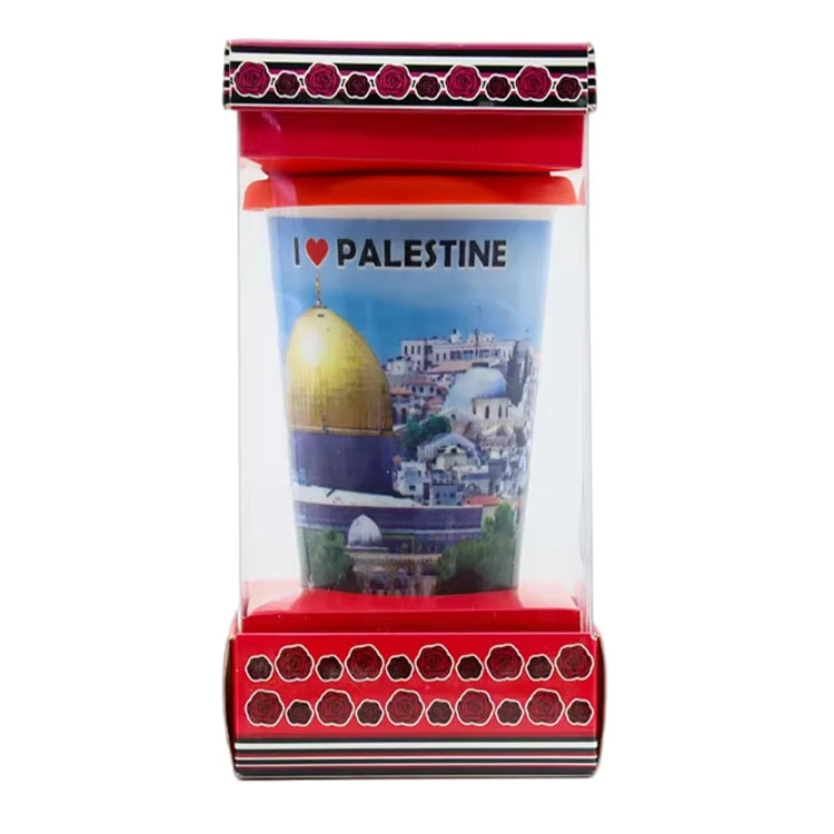 Reusable Ceramic cup with silicon lid